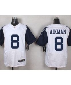 Nike Dallas Cowboys #8 Troy Aikman White Stitched NFL Elite Rush Jersey