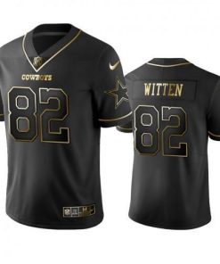 Nike Dallas Cowboys #82 Jason Witten Black Golden Limited Edition Stitched NFL Jersey