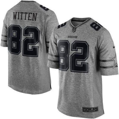 Nike Dallas Cowboys #82 Jason Witten Gray Stitched NFL Limited Gridiron Gray Jersey