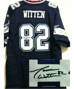 Nike Dallas Cowboys #82 Jason Witten Navy Blue Team Color Stitched NFL Elite Autographed Jersey