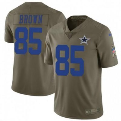 Nike Dallas Cowboys #85 Noah Brown Olive Stitched NFL Limited 2017 Salute To Service Jersey