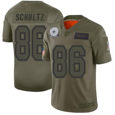 Nike Dallas Cowboys #86 Dalton Schultz Camo Stitched NFL Limited 2019 Salute To Service Jersey