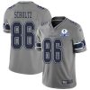 Nike Dallas Cowboys #86 Dalton Schultz Gray Stitched With Established In 1960 Patch NFL Limited Inverted Legend Jersey