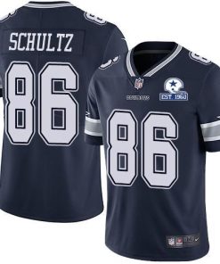Nike Dallas Cowboys #86 Dalton Schultz Navy Blue Team Color Stitched With Established In 1960 Patch NFL Vapor Untouchable Limited Jersey