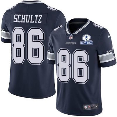 Nike Dallas Cowboys #86 Dalton Schultz Navy Blue Team Color Stitched With Established In 1960 Patch NFL Vapor Untouchable Limited Jersey