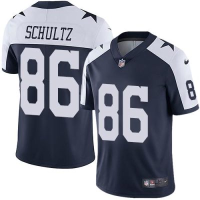 Nike Dallas Cowboys #86 Dalton Schultz Navy Blue Thanksgiving Stitched NFL Vapor Untouchable Limited Throwback Jersey