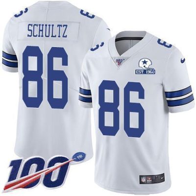 Nike Dallas Cowboys #86 Dalton Schultz White Stitched With Established In 1960 Patch NFL 100th Season Vapor Untouchable Limited Jersey