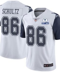 Nike Dallas Cowboys #86 Dalton Schultz White Stitched With Established In 1960 Patch NFL Limited Rush Jersey