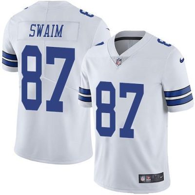Nike Dallas Cowboys #87 Geoff Swaim White Stitched NFL Vapor Untouchable Limited Jersey