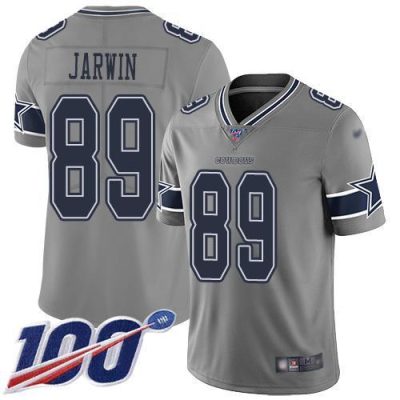 Nike Dallas Cowboys #89 Blake Jarwin Gray Stitched NFL Limited Inverted Legend 100th Season Jersey