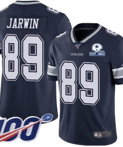 Nike Dallas Cowboys #89 Blake Jarwin Navy Blue Team Color Stitched With Established In 1960 Patch NFL 100th Season Vapor Untouchable Limited Jersey M