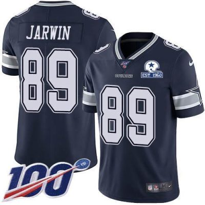 Nike Dallas Cowboys #89 Blake Jarwin Navy Blue Team Color Stitched With Established In 1960 Patch NFL 100th Season Vapor Untouchable Limited Jersey M