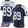Nike Dallas Cowboys #89 Blake Jarwin Navy Blue Thanksgiving Stitched NFL 100th Season Vapor Throwback Limited Jersey