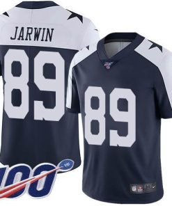 Nike Dallas Cowboys #89 Blake Jarwin Navy Blue Thanksgiving Stitched NFL 100th Season Vapor Throwback Limited Jersey