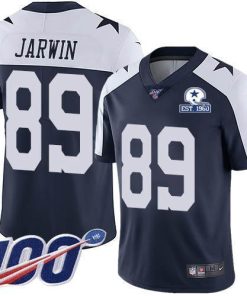 Nike Dallas Cowboys #89 Blake Jarwin Navy Blue Thanksgiving Stitched With Established In 1960 Patch NFL 100th Season Vapor Untouchable Limited Throwb