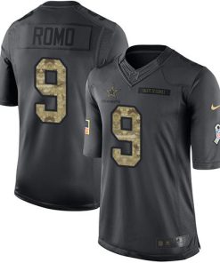 Nike Dallas Cowboys #9 Tony Romo Black Stitched NFL Limited 2016 Salute To Service Jersey