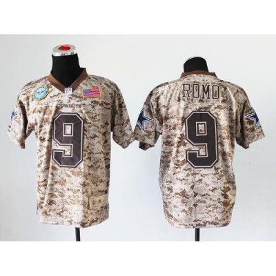 Nike Dallas Cowboys #9 Tony Romo Camo Stitched NFL New Elite USMC Jersey