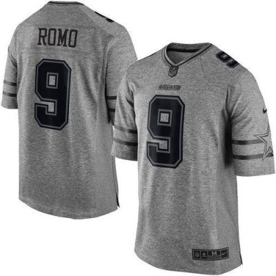 Nike Dallas Cowboys #9 Tony Romo Gray Stitched NFL Limited Gridiron Gray Jersey