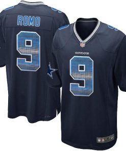Nike Dallas Cowboys #9 Tony Romo Navy Blue Team Color Stitched NFL Limited Strobe Jersey