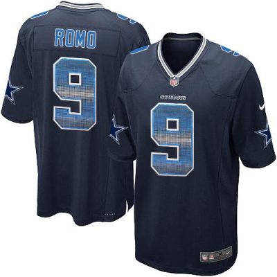 Nike Dallas Cowboys #9 Tony Romo Navy Blue Team Color Stitched NFL Limited Strobe Jersey