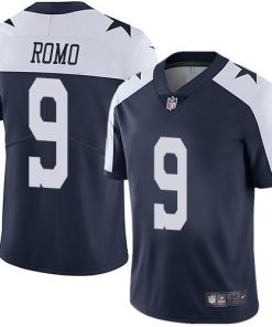 Nike Dallas Cowboys #9 Tony Romo Navy Blue Thanksgiving Stitched NFL Vapor Untouchable Limited Throwback Jersey