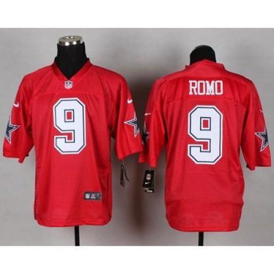 Nike Dallas Cowboys #9 Tony Romo Red Stitched NFL Elite QB Practice Jersey