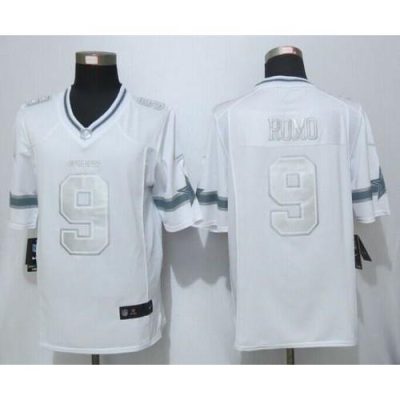 Nike Dallas Cowboys #9 Tony Romo White Stitched NFL Limited Platinum Jersey