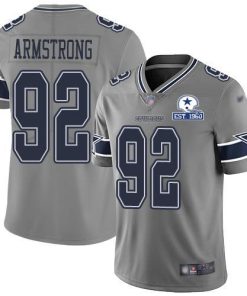 Nike Dallas Cowboys #92 Dorance Armstrong Gray Stitched With Established In 1960 Patch NFL Limited Inverted Legend Jersey