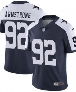 Nike Dallas Cowboys #92 Dorance Armstrong Navy Blue Thanksgiving Stitched NFL Vapor Untouchable Limited Throwback Jersey