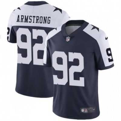Nike Dallas Cowboys #92 Dorance Armstrong Navy Blue Thanksgiving Stitched NFL Vapor Untouchable Limited Throwback Jersey
