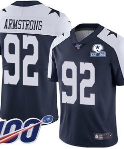 Nike Dallas Cowboys #92 Dorance Armstrong Navy Blue Thanksgiving Stitched With Established In 1960 Patch NFL 100th Season Vapor Untouchable Limited T