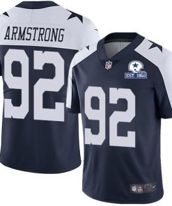 Nike Dallas Cowboys #92 Dorance Armstrong Navy Blue Thanksgiving Stitched With Established In 1960 Patch NFL Vapor Untouchable Limited Throwback Jers