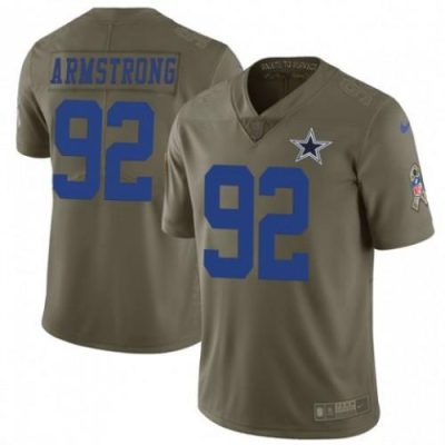 Nike Dallas Cowboys #92 Dorance Armstrong Olive Stitched NFL Limited 2017 Salute To Service Jersey
