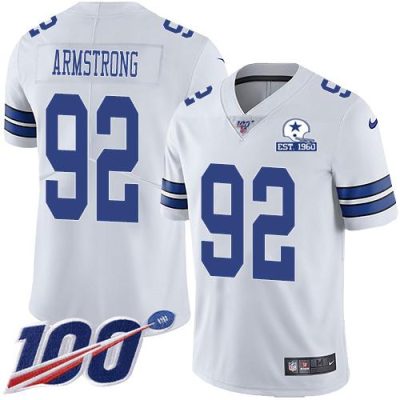 Nike Dallas Cowboys #92 Dorance Armstrong White Stitched With Established In 1960 Patch NFL 100th Season Vapor Untouchable Limited Jersey