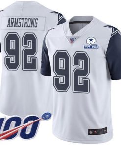Nike Dallas Cowboys #92 Dorance Armstrong White Stitched With Established In 1960 Patch NFL Limited Rush 100th Season Jersey