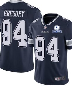 Nike Dallas Cowboys #94 Randy Gregory Navy Blue Team Color Stitched With Established In 1960 Patch NFL Vapor Untouchable Limited Jersey