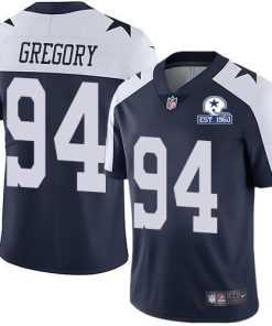 Nike Dallas Cowboys #94 Randy Gregory Navy Blue Thanksgiving Stitched With Established In 1960 Patch NFL Vapor Untouchable Limited Throwback Jersey M