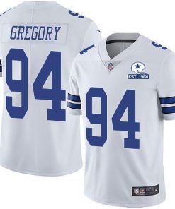 Nike Dallas Cowboys #94 Randy Gregory White Stitched With Established In 1960 Patch NFL Vapor Untouchable Limited Jersey
