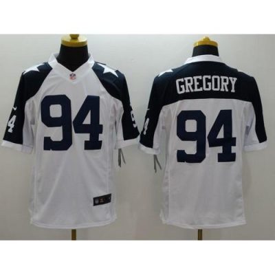 Nike Dallas Cowboys #94 Randy Gregory White Thanksgiving Throwback Stitched NFL Limited Jersey