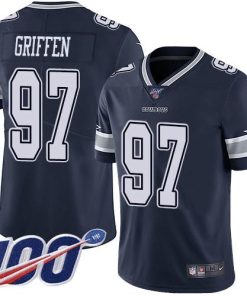Nike Dallas Cowboys #97 Everson Griffen Navy Blue Team Color Stitched NFL 100th Season Vapor Untouchable Limited Jersey