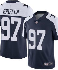 Nike Dallas Cowboys #97 Everson Griffen Navy Blue Thanksgiving Stitched NFL Vapor Untouchable Limited Throwback Jersey