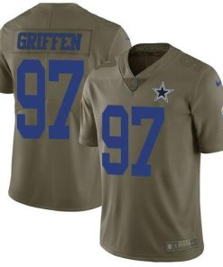Nike Dallas Cowboys #97 Everson Griffen Olive Stitched NFL Limited 2017 Salute To Service Jersey