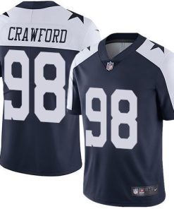 Nike Dallas Cowboys #98 Tyrone Crawford Navy Blue Thanksgiving Stitched NFL Vapor Untouchable Limited Throwback Jersey