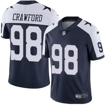 Nike Dallas Cowboys #98 Tyrone Crawford Navy Blue Thanksgiving Stitched NFL Vapor Untouchable Limited Throwback Jersey