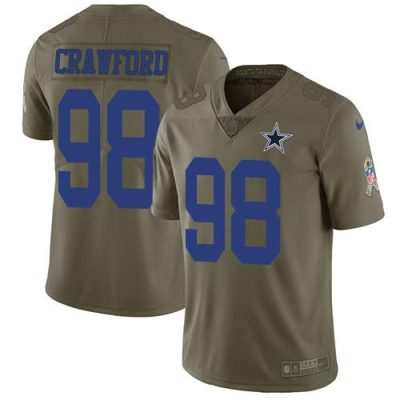 Nike Dallas Cowboys #98 Tyrone Crawford Olive Stitched NFL Limited 2017 Salute To Service Jersey