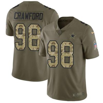 Nike Dallas Cowboys #98 Tyrone Crawford Olive/Camo Stitched NFL Limited 2017 Salute To Service Jersey