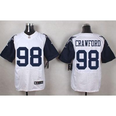 Nike Dallas Cowboys #98 Tyrone Crawford White Stitched NFL Elite Rush Jersey