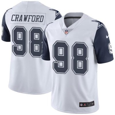 Nike Dallas Cowboys #98 Tyrone Crawford White Stitched NFL Limited Rush Jersey