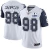 Nike Dallas Cowboys #98 Tyrone Crawford White Stitched With Established In 1960 Patch NFL Limited Rush Jersey