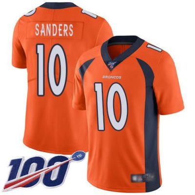 Nike Denver Broncos #10 Emmanuel Sanders Orange Stitched NFL 100th Season Vapor Limited Jersey